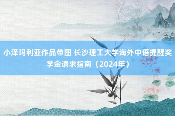 小泽玛利亚作品带图 长沙理工大学海外中语提醒奖学金请求指南（2024年）