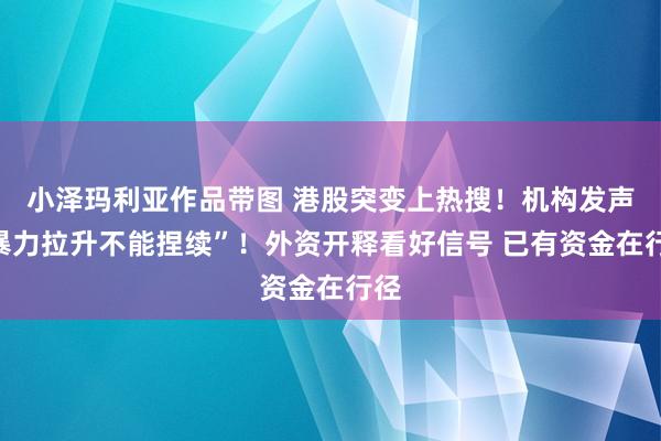小泽玛利亚作品带图 港股突变上热搜！机构发声“暴力拉升不能捏续”！外资开释看好信号 已有资金在行径
