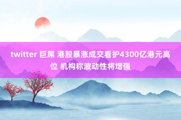 twitter 巨屌 港股暴涨成交看护4300亿港元高位 机构称波动性将增强