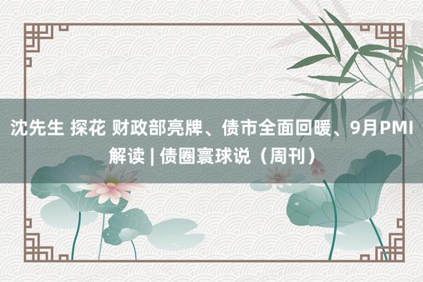 沈先生 探花 财政部亮牌、债市全面回暖、9月PMI解读 | 债圈寰球说（周刊）